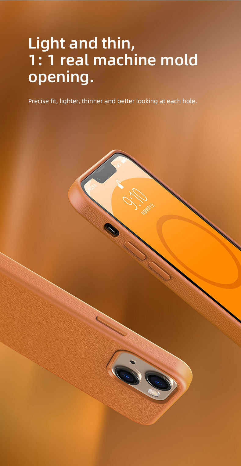 iPhone Hülle - MagSafe Kunstleder Nevada Case - Orange
