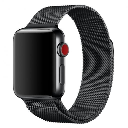 Apple Watch - Edelstahl Mesh Armband - Schwarz