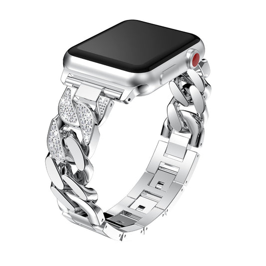 Apple Watch - Diamond Edelstahl Armband - Silber