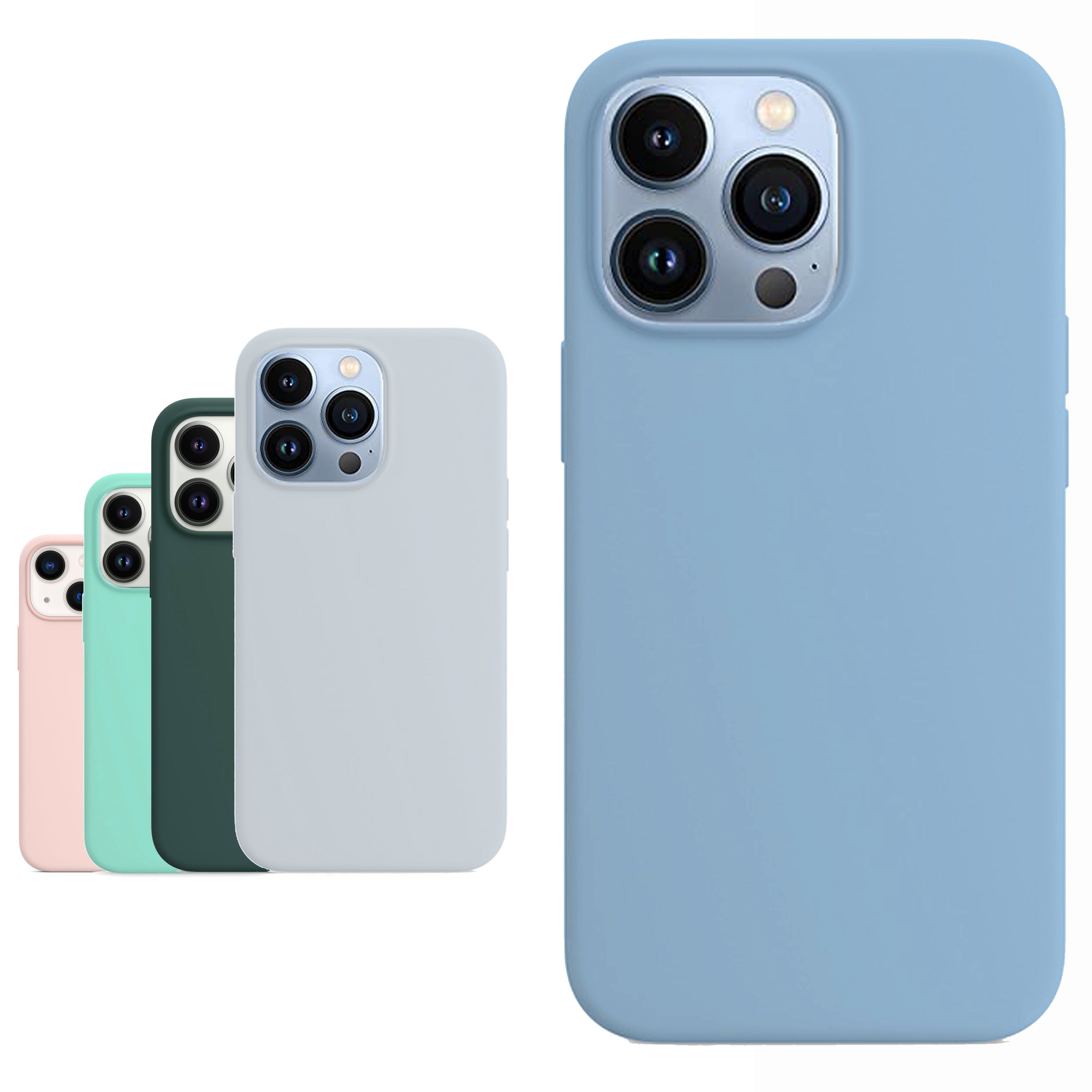 iPhone Hülle - Hart Silikon Case - Sierra Blau