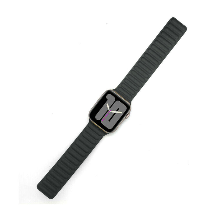 Apple Watch - Leder Magnet Armband - Schwarz