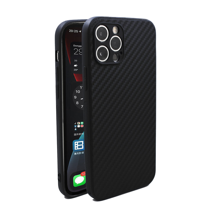 iPhone Hülle - Slim Carbon Case - Schwarz