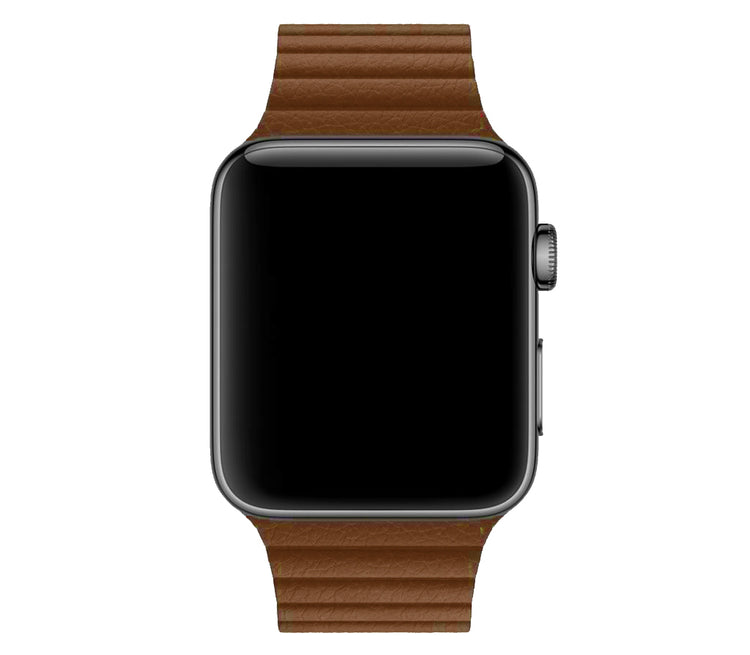 Apple Watch - Leder Loop Magnet Armband - Braun