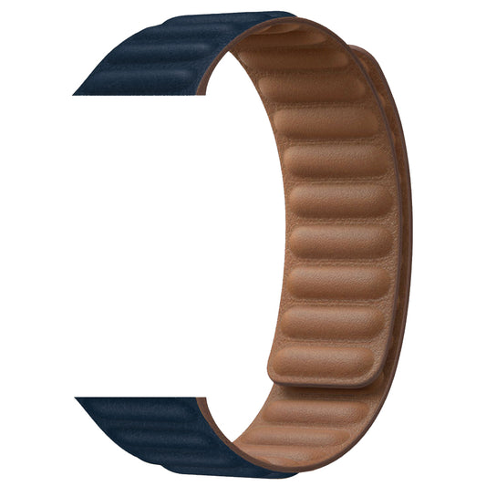 Apple Watch - Kunstleder Magnet Armband - Marineblau