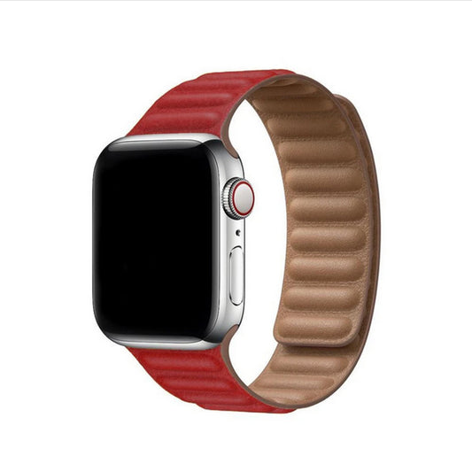 Apple Watch - Leder Magnet Armband - Rot