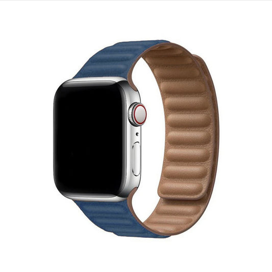 Apple Watch - Kunstleder Magnet Armband - Blau