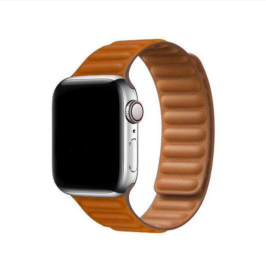 Apple Watch - Kunstleder Magnet Armband - Sienna Braun