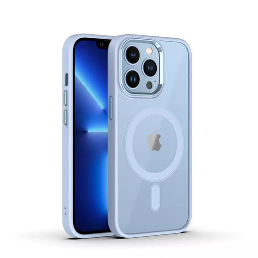 iPhone Hülle - MagSafe Hybrid Clear Case - Hellblau