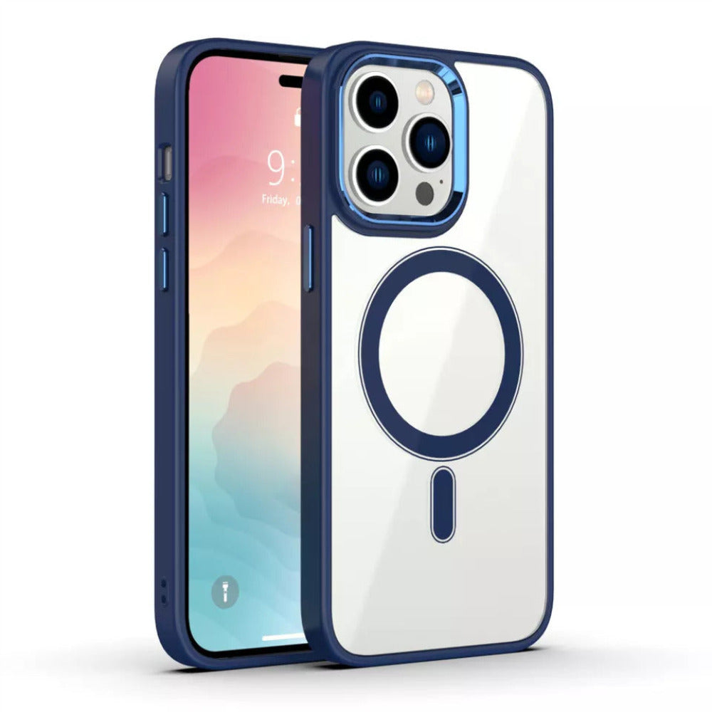 iPhone Hülle - MagSafe Hybrid Clear Case - Blau