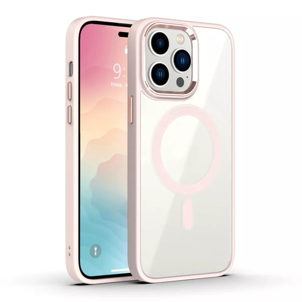 iPhone Hülle - MagSafe Hybrid Clear Case - Rosa