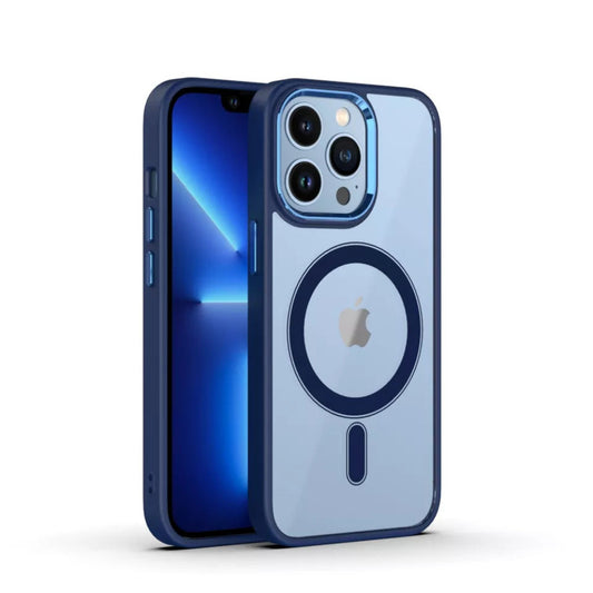 iPhone Hülle - MagSafe Hybrid Clear Case - Blau