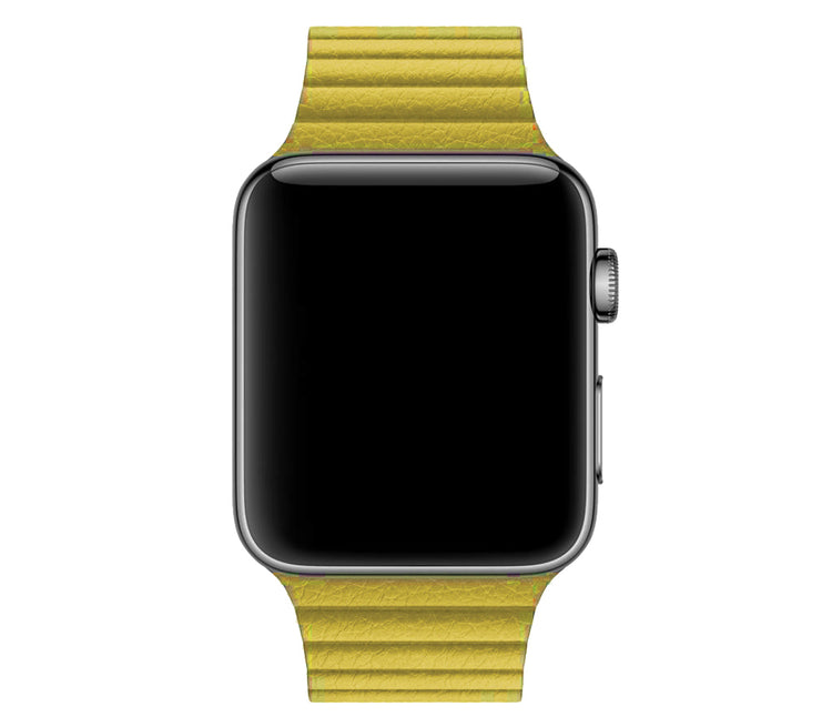 Apple Watch - Leder Loop Magnet Armband - Gelb