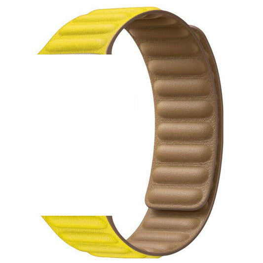 Apple Watch - Kunstleder Magnet Armband - Gelb