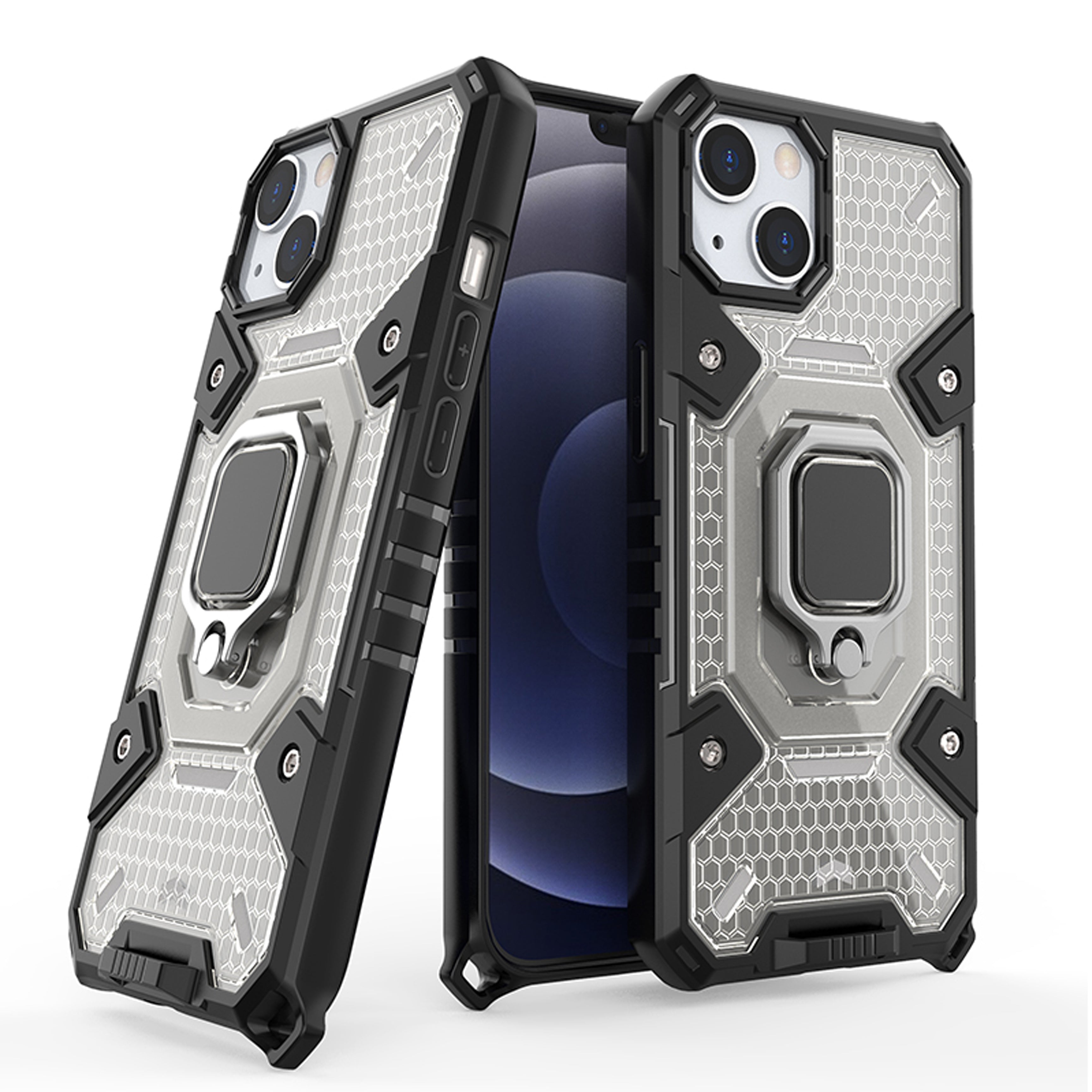 iPhone Hülle - Hybrid Case - Grau