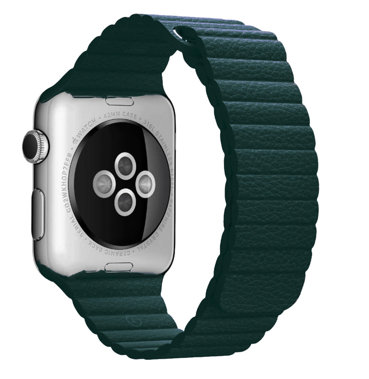Apple Watch - Leder Loop Magnet Armband - Grün