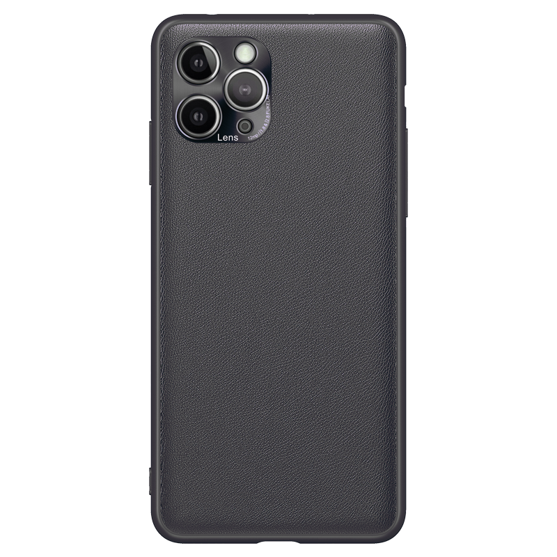 iPhone Leder Handyhülle in Schwarz