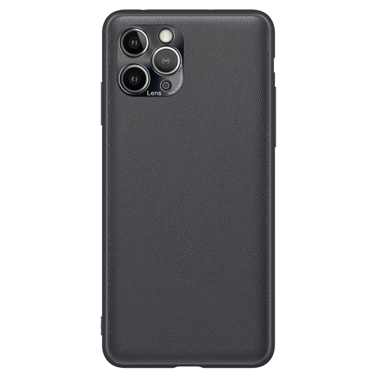 iPhone Leder Handyhülle in Schwarz