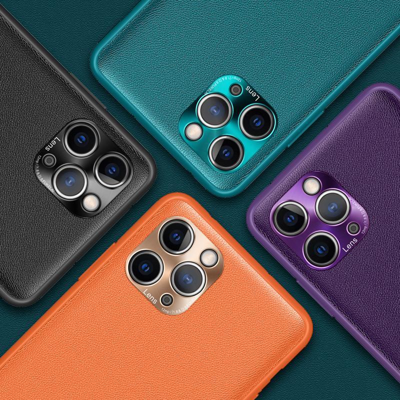 iPhone Leder Handyhülle mit Kameraschutz