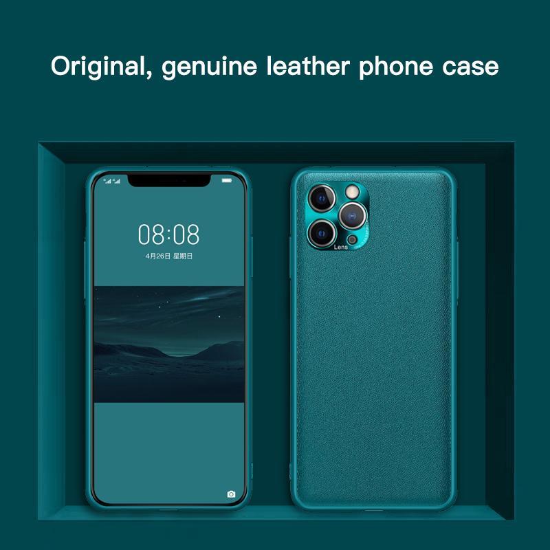 iPhone Leder Handyhülle mit Kameraschutz