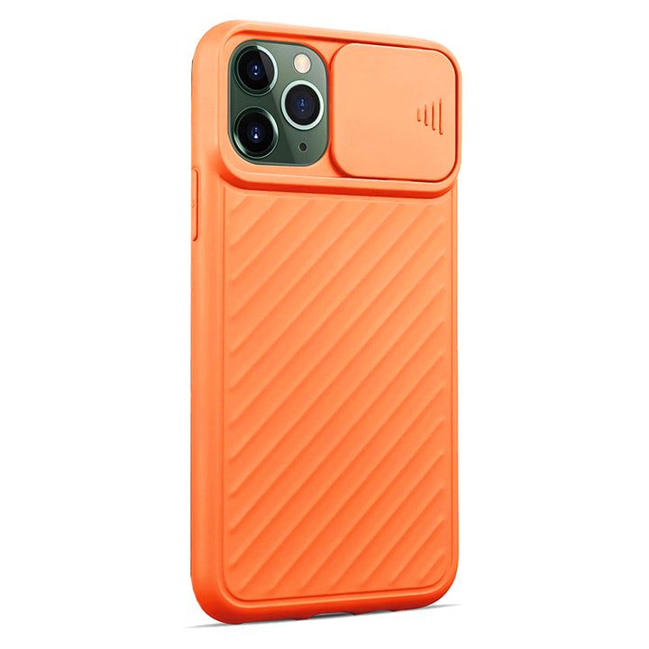 iPhone Silikon Handyhülle mit Kameraschutz in Orange