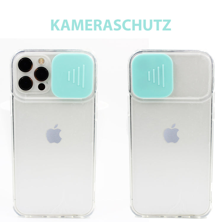 iPhone - Transparent Kameraschutz Case - Schwarz