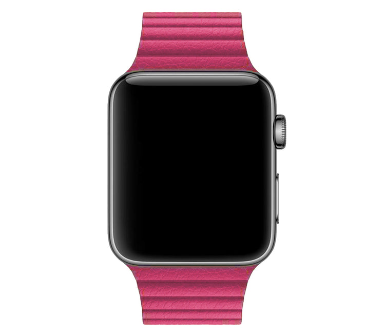 Apple Watch - Leder Loop Magnet Armband - Pink
