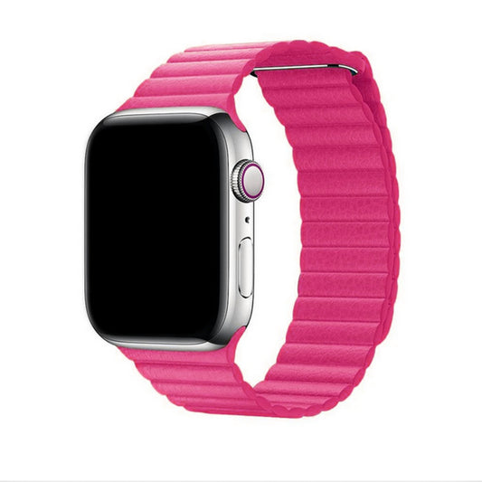 Apple Watch - Leder Loop Magnet Armband - Pink