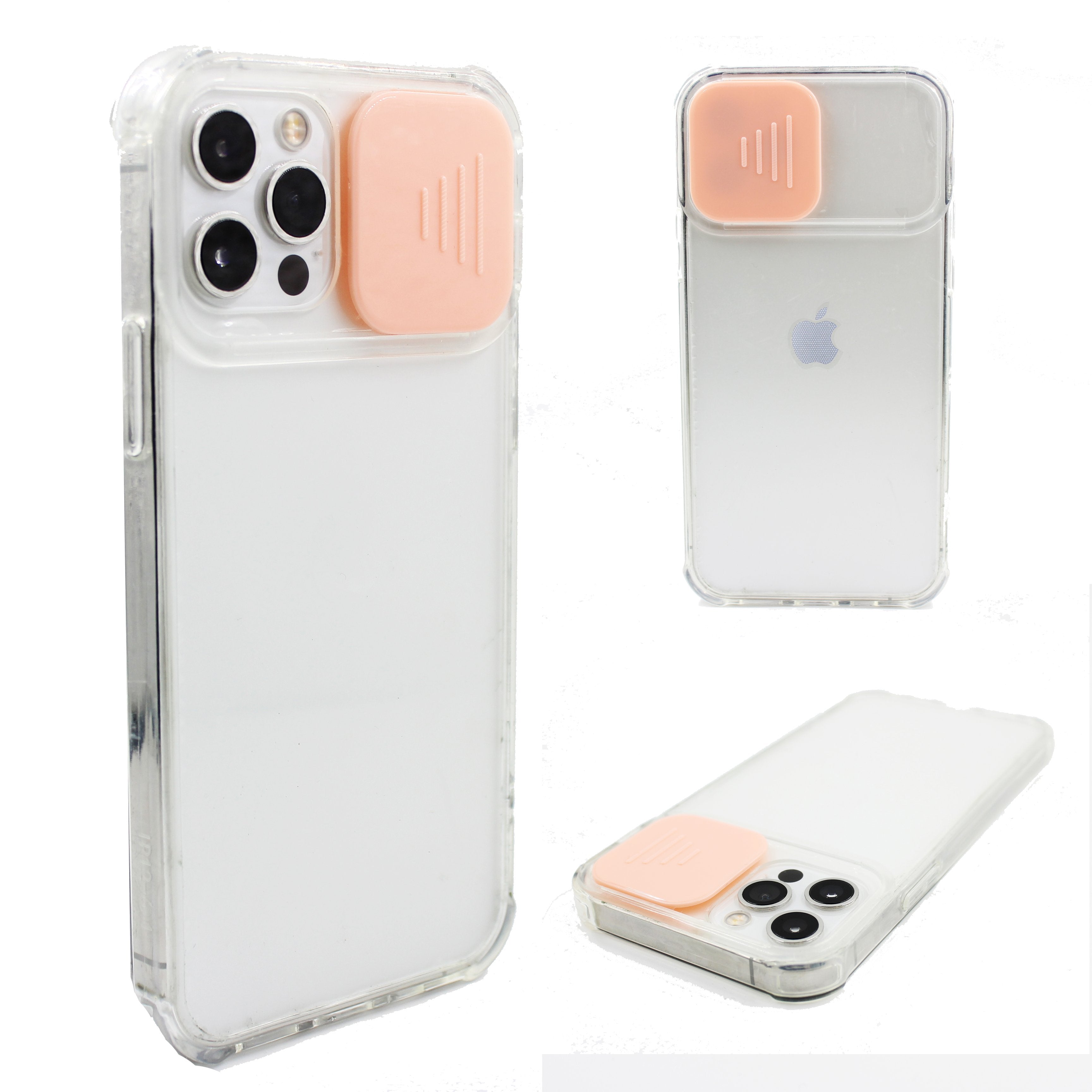 iPhone Hülle - Transparent Kameraschutz Case - Rosa