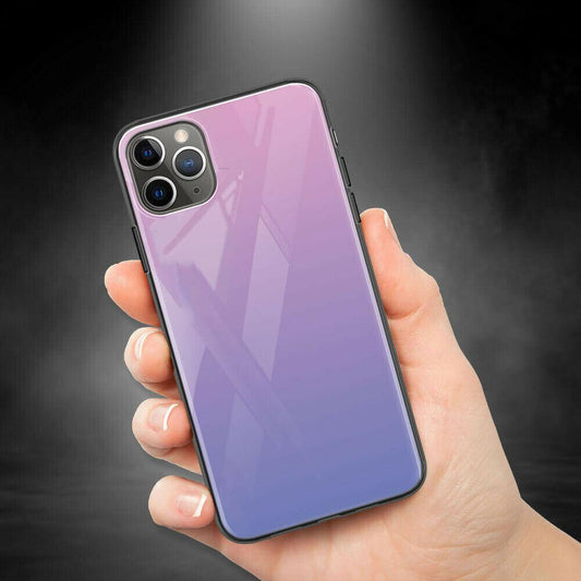iPhone - Glas Rainbow Case - Rosa Blau - CITYCASE