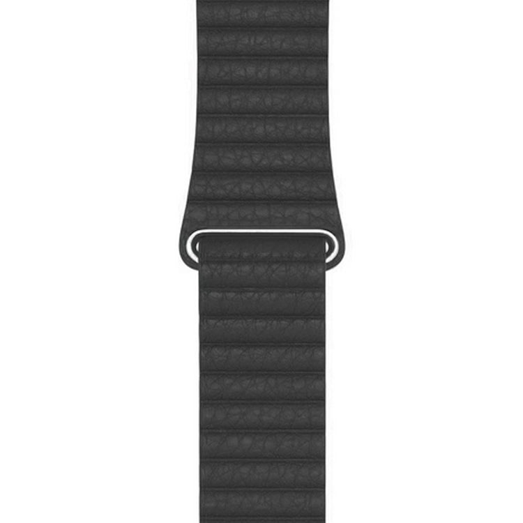 Apple Watch - Leder Loop Magnet Armband - Schwarz