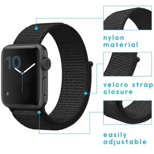 Apple Watch - Nylon Armband - Schwarz