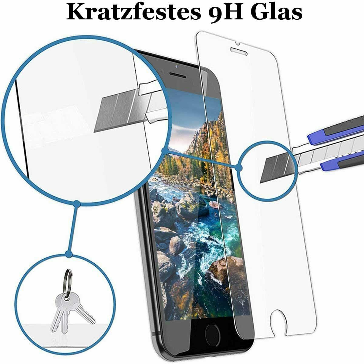 iPhone - Schutzglas Folie - STANDARD GLAS - 2 Stück - CITYCASE