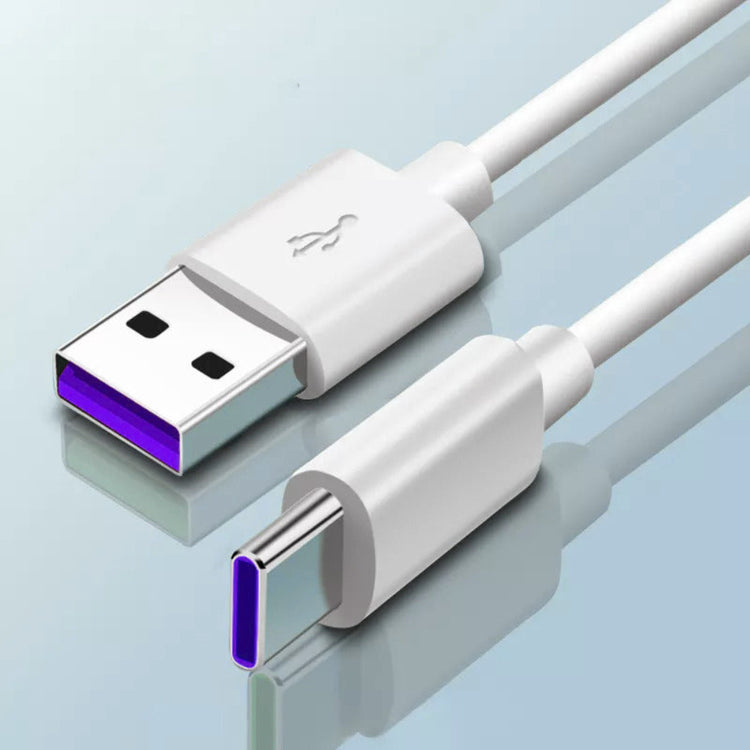 Ladekabel | Typ-C - USB A | Schnellladekabel Aufladekabel | Weiß