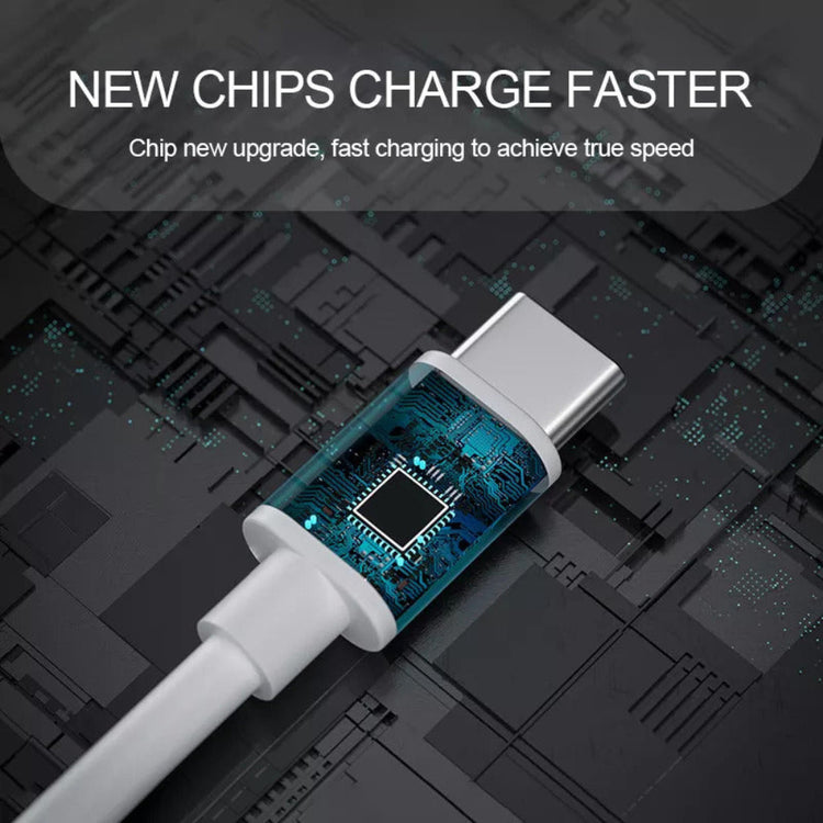 Ladekabel | Typ-C - USB A | Schnellladekabel Aufladekabel | Weiß