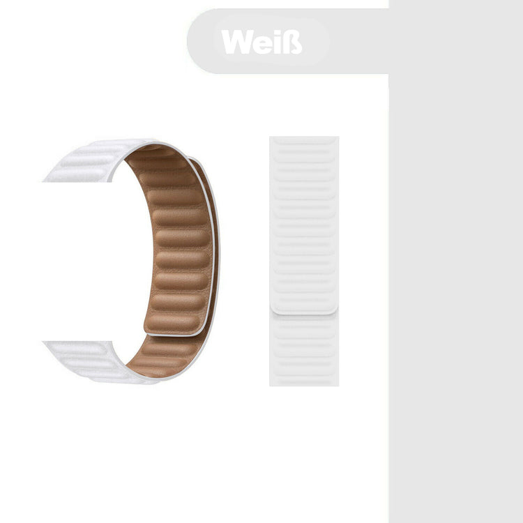 Apple Watch - Leder Magnet Armband - Weiß