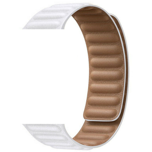 Apple Watch - Kunstleder Magnet Armband - Weiß